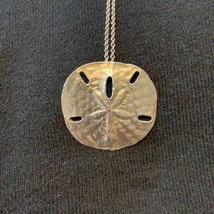 Sterling silver sand dollar pendant necklace